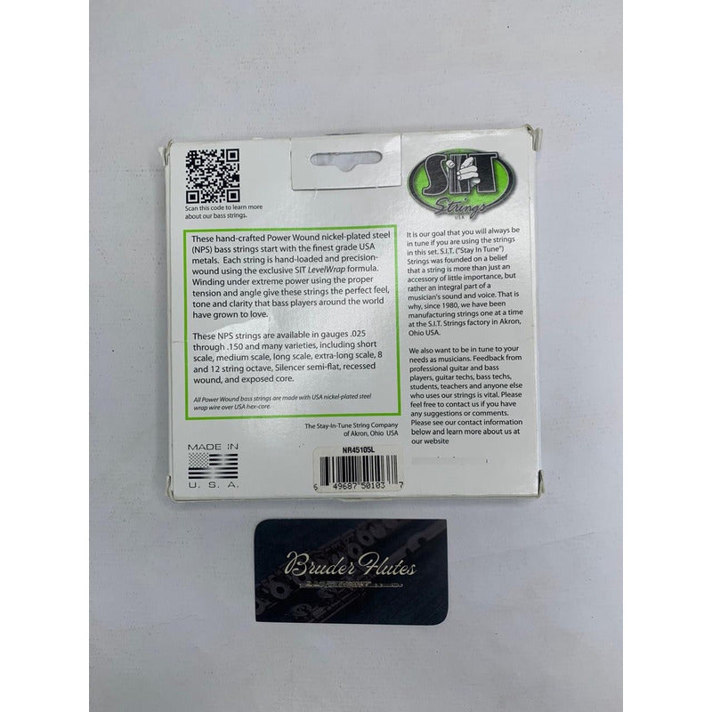 Encordoamento Sit Strings Baixo Power Wound - Made In Usa