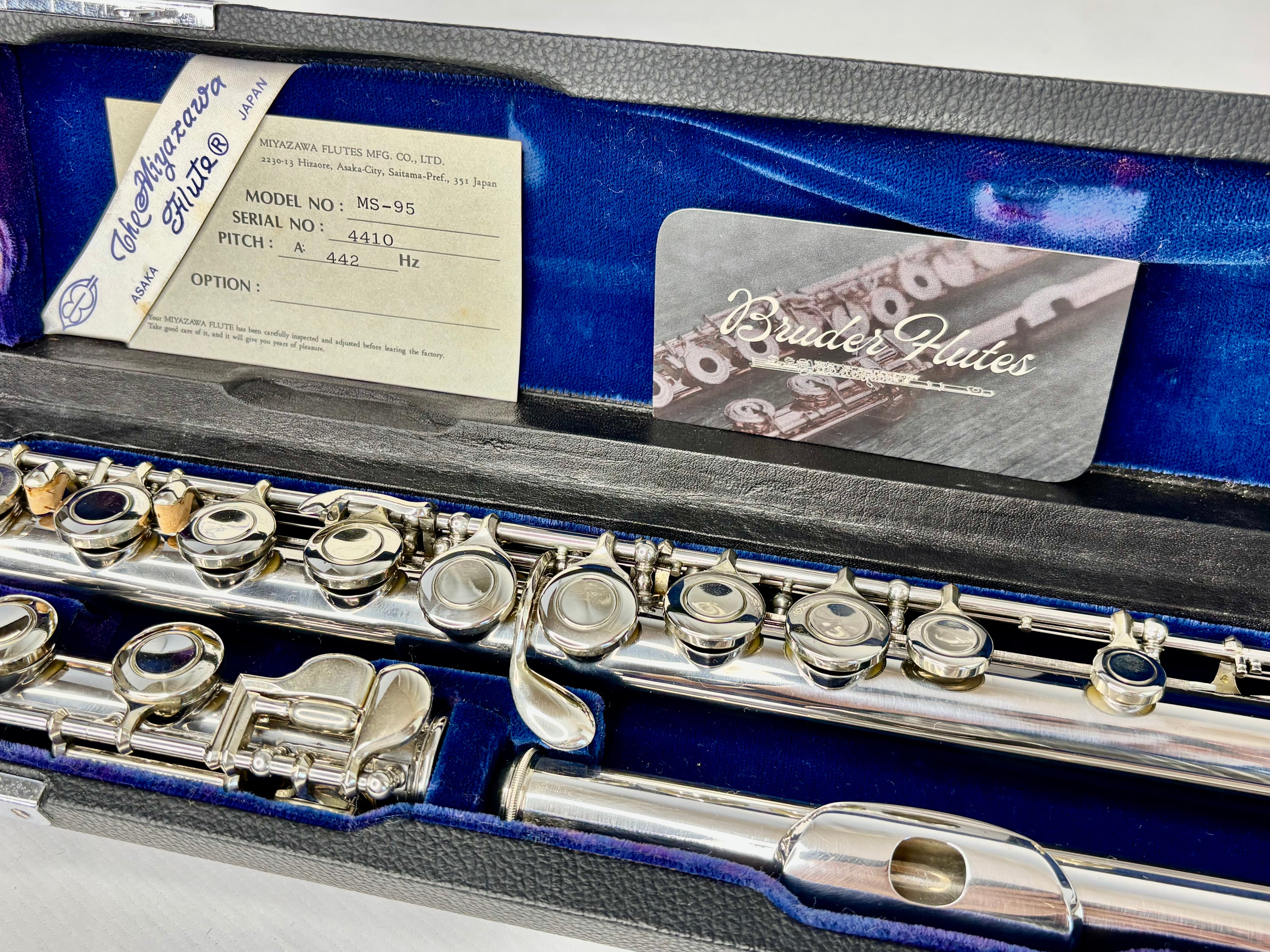 Flauta Transversal Miyazawa MS-95 Bocal em Prata Maciça - Made In Japan  #145