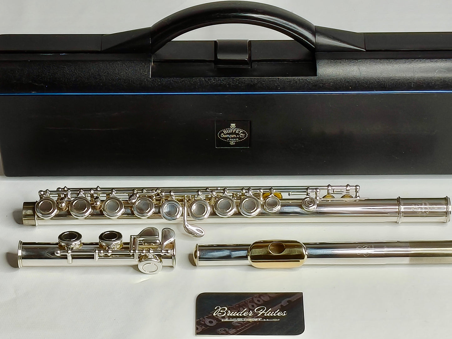 Flauta Transversal Buffet Crampon Bc6010 Ouro - England  #99 Prateado Dourado