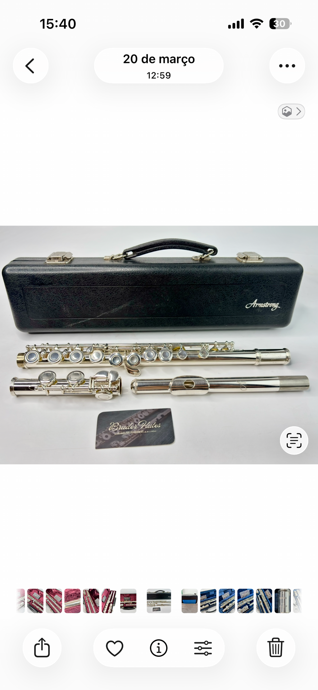 Flauta Transversal Yamaha 221 Silver / Made Indonésia  #122 Prata