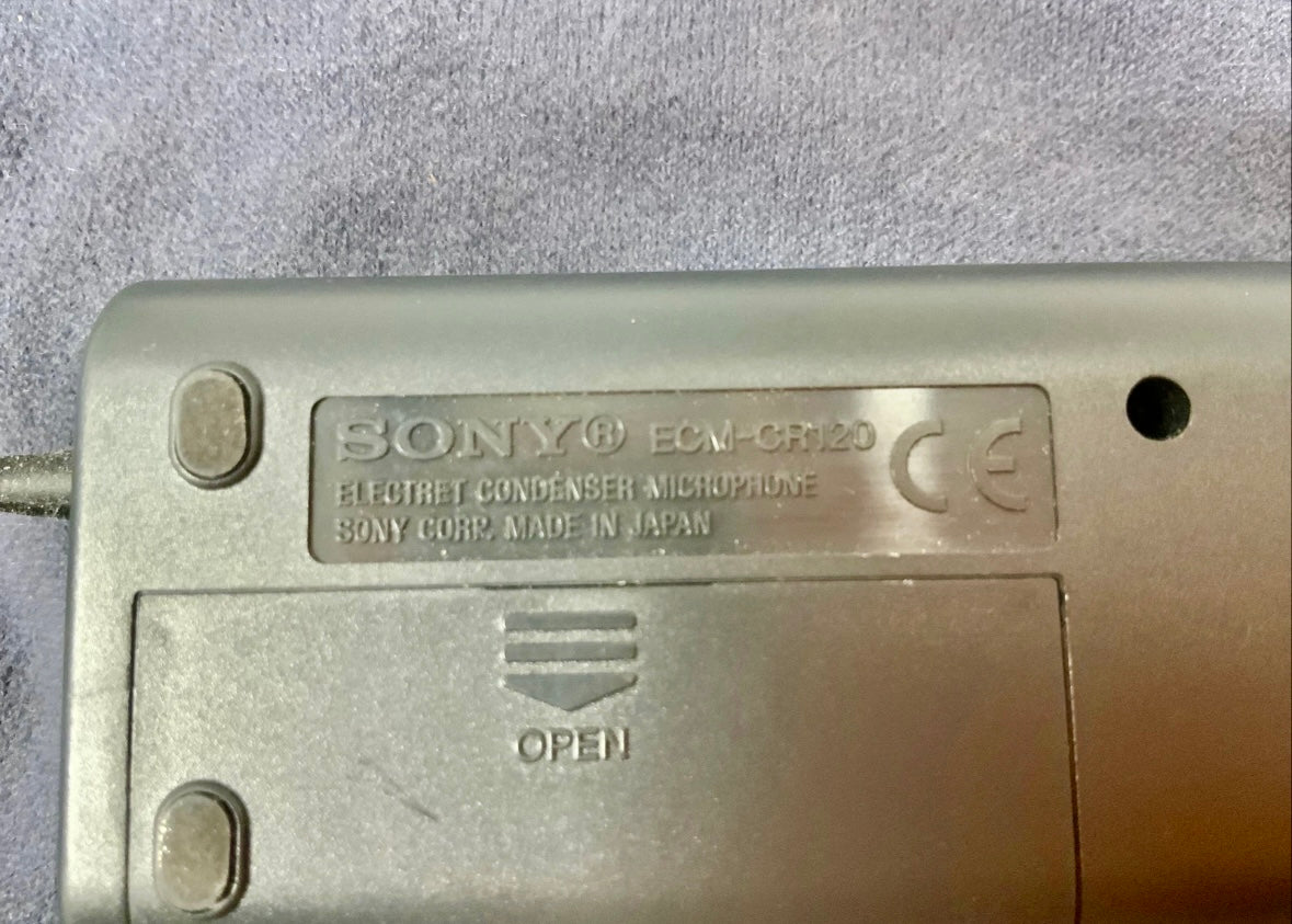 Microfone Sony Emc-cr120 - Made In Japan Preto