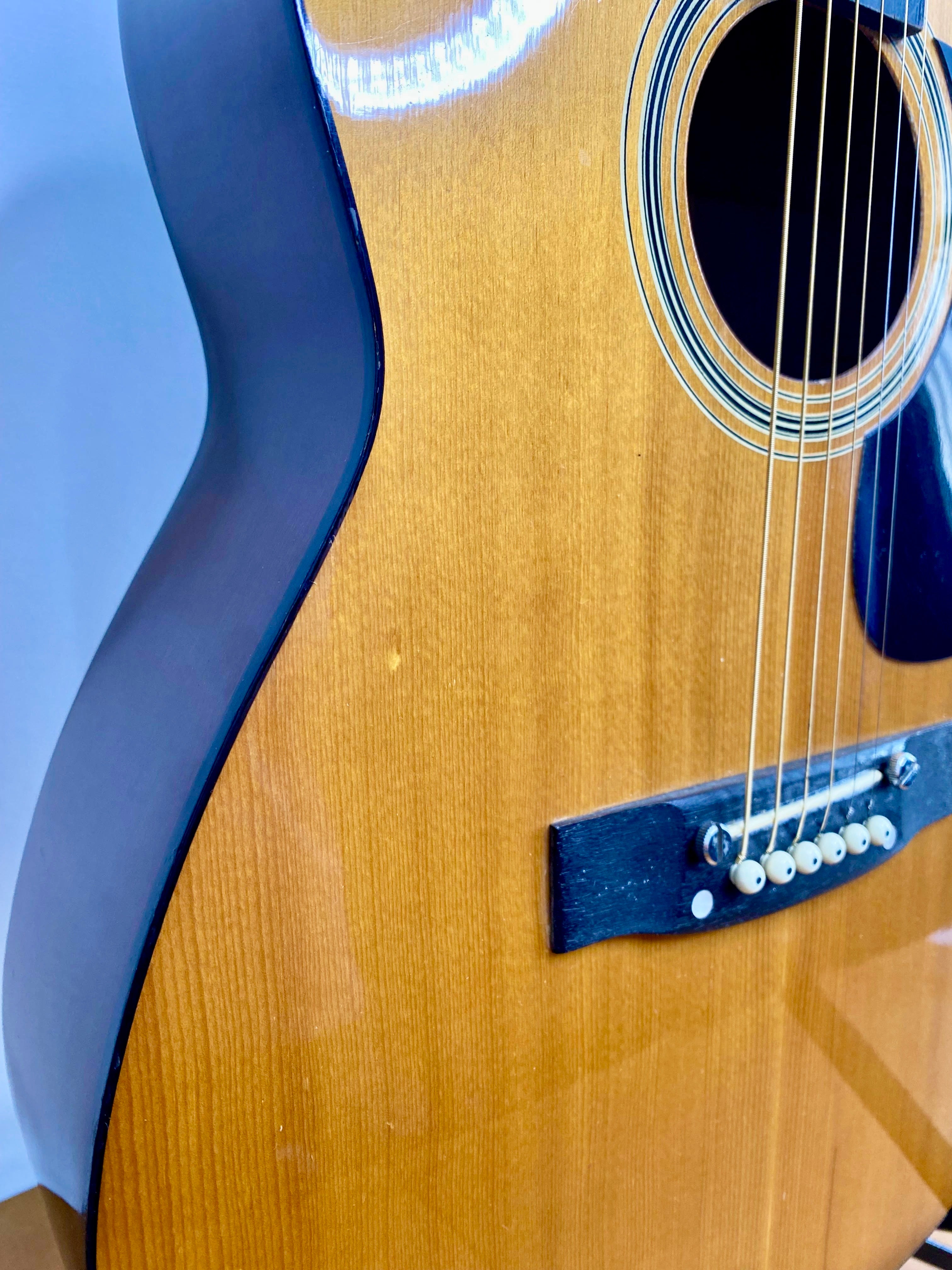 Violão Acústico Hohner 492657-made In Korea -tampo Sólido#64 Natural Destro Pau-rosa