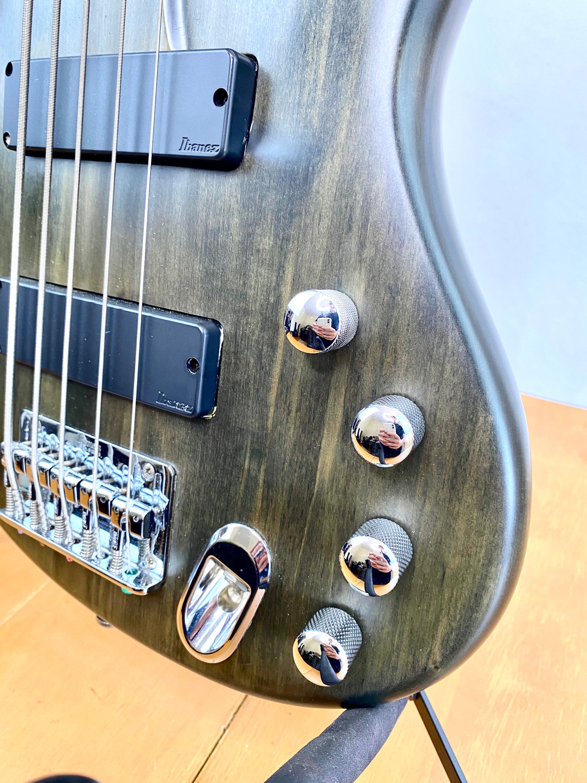 Contra Baixo Ibanez Ergodyne Ebd 405 - Importado Usa #55 Destro Verde-escuro Fosco 5