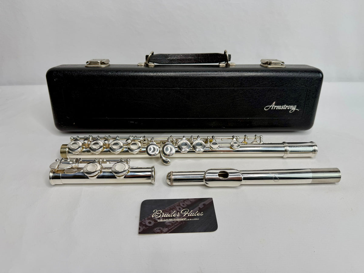 Flauta Transversal Armstrong 104 Made In Usa #180 Prateado