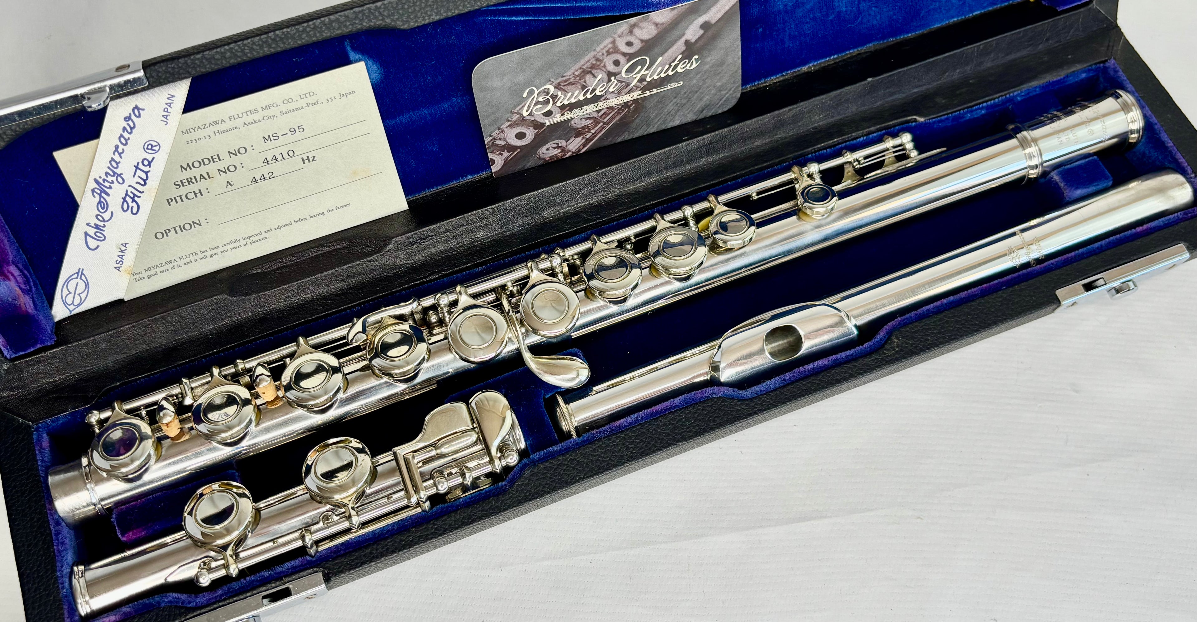 Flauta Transversal Miyazawa MS-95 Bocal em Prata Maciça - Made In Japan  #145