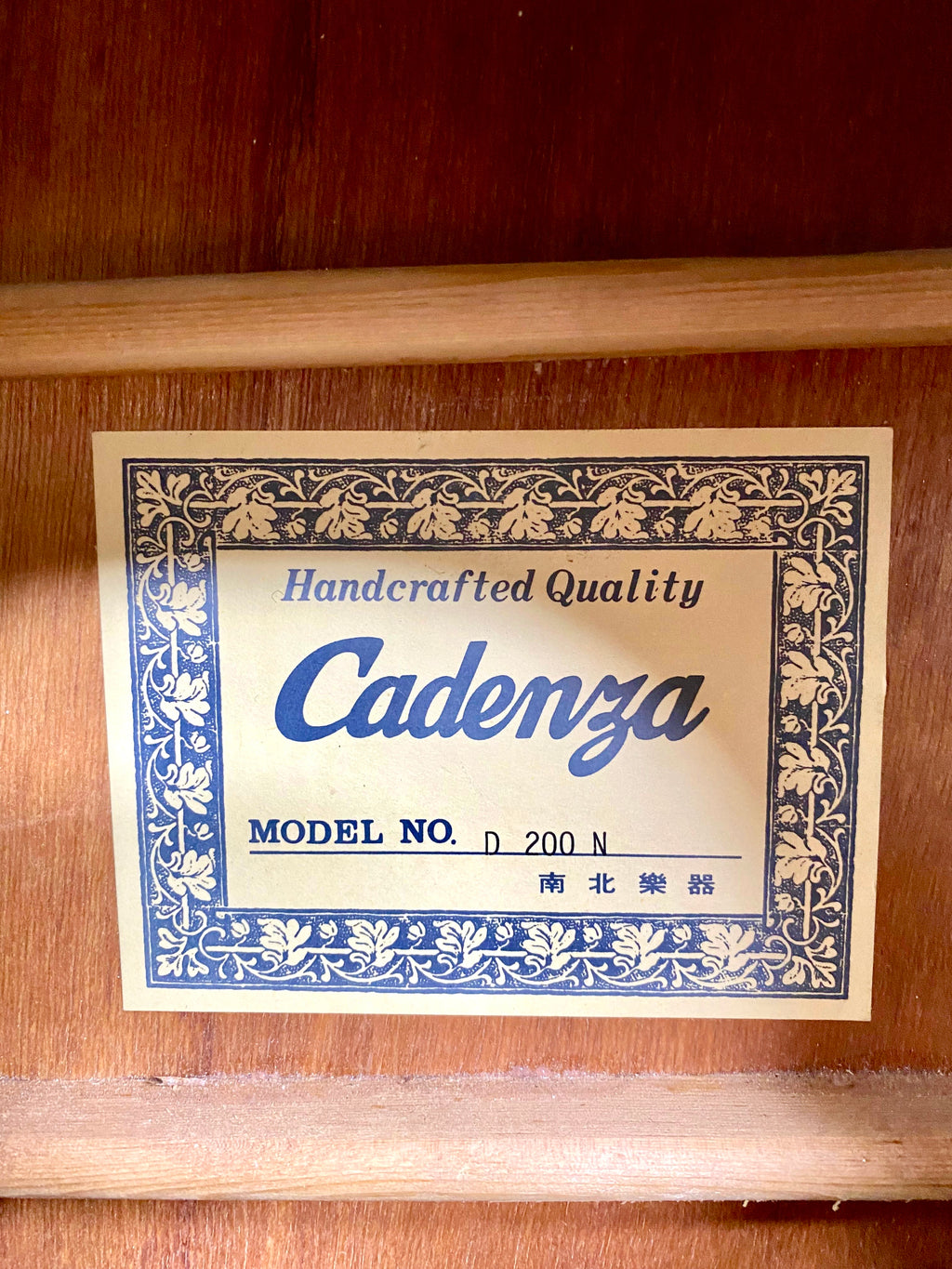 Violão Cadenza D200 N Made In Japan - Importado Usa #56 Natural Destro Ébano