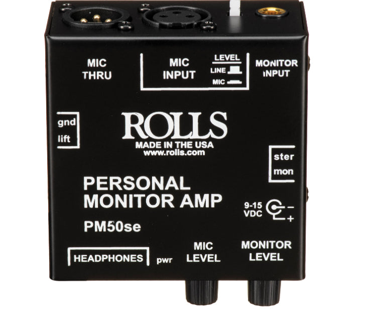 Rolls Amplificador Pessoal De Fone De Ouvido Pm50se Preto