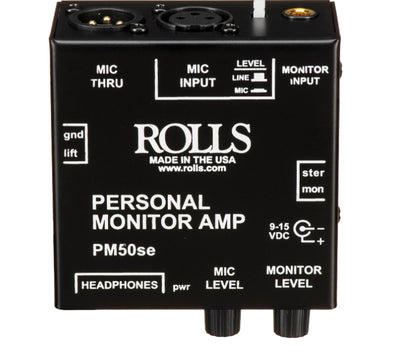Rolls Amplificador Pessoal De Fone De Ouvido Pm50se Preto