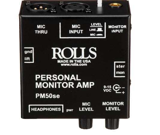 Rolls Amplificador Pessoal De Fone De Ouvido Pm50se Preto