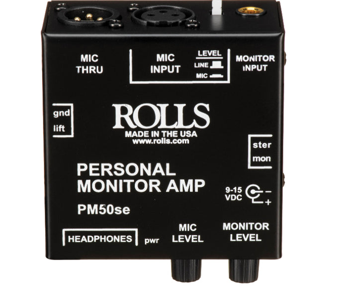 Rolls Amplificador Pessoal De Fone De Ouvido Pm50se Preto