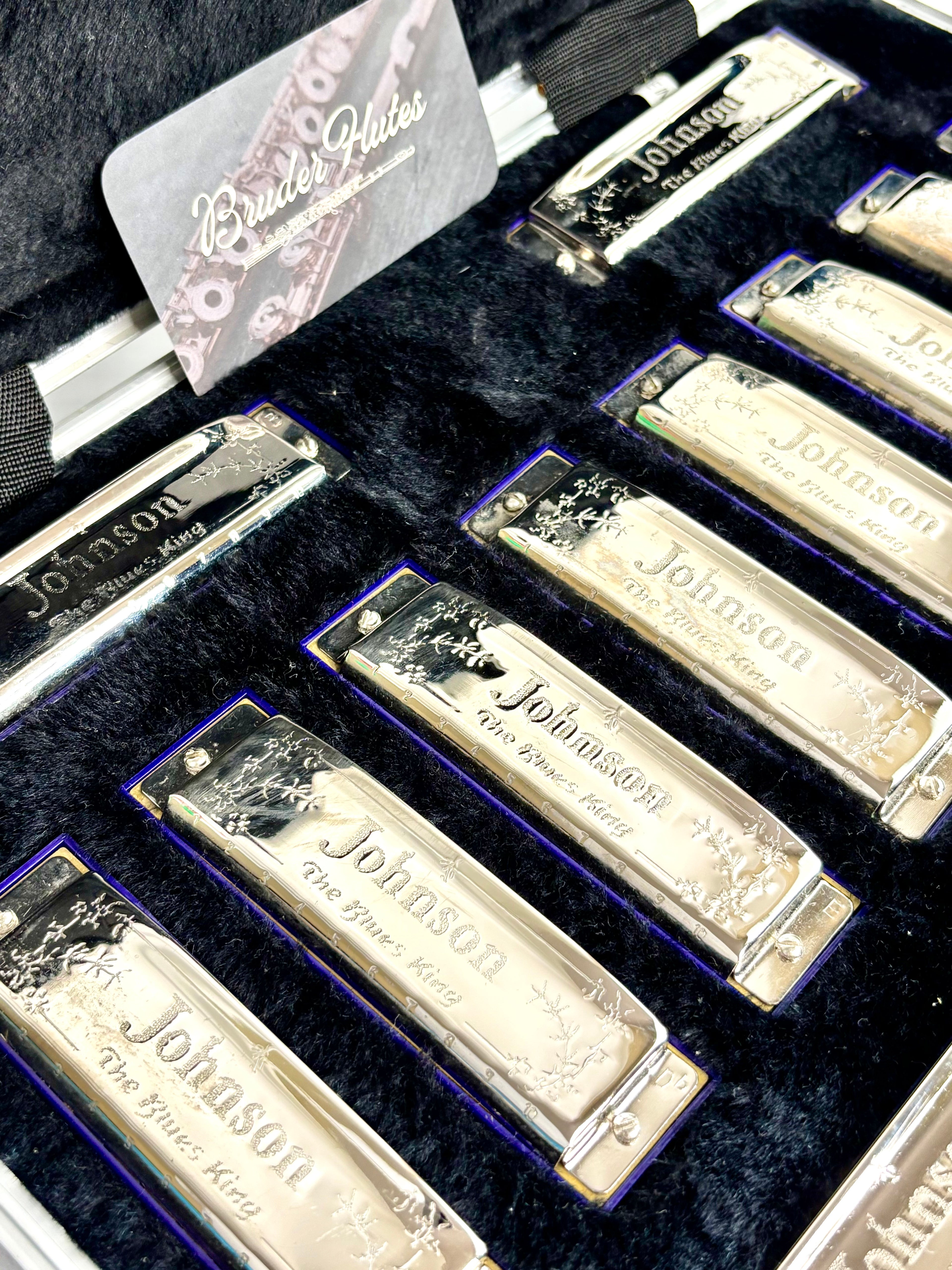 Kit De Gaitas Blues King Johnson - 12 Tonalidades  #74 C Níquel