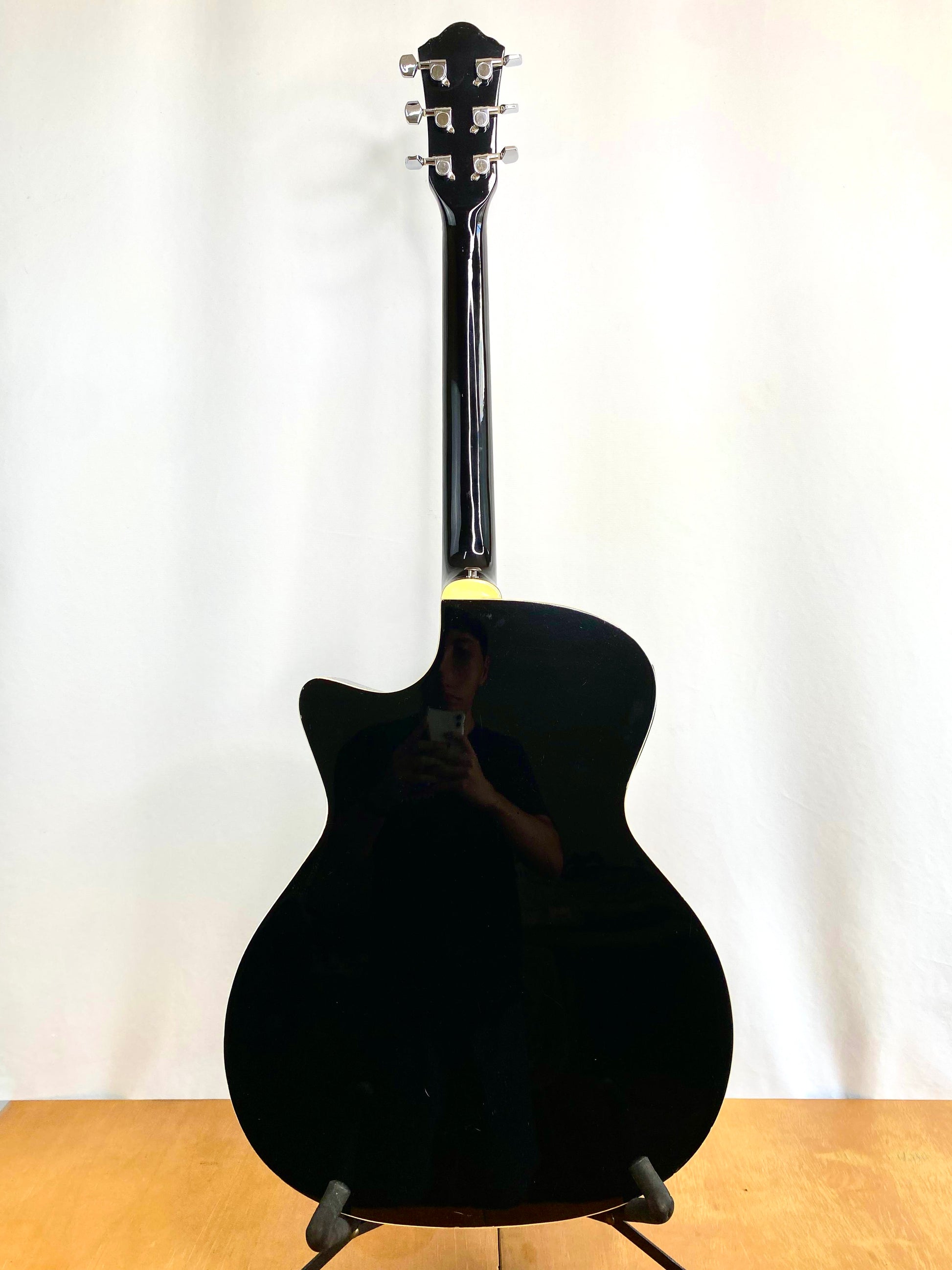 Violão Shelter Custon Hand Made - Eletroacústico - Usa #60 Preto Destro Rosewood