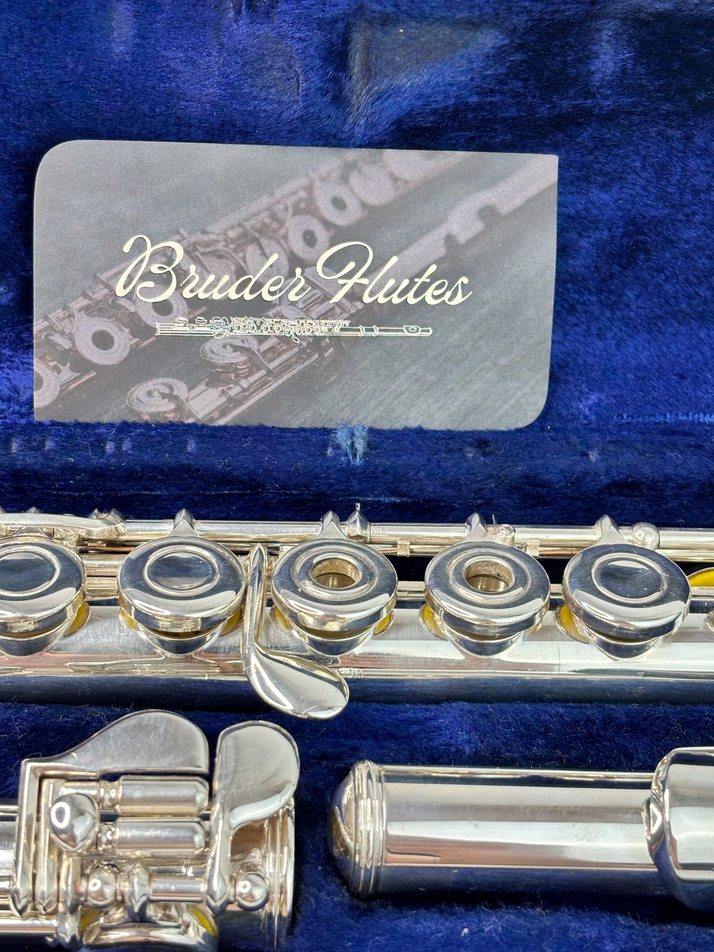 Flauta Transversal El Deford - Bocal + Tubo do Corpo em Prata Maciça - Made In Usa #105