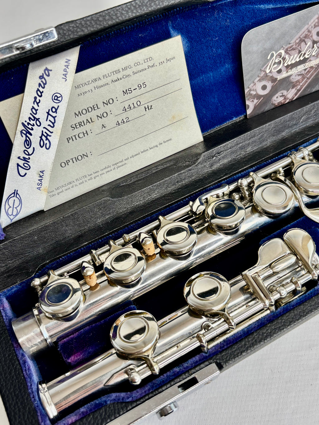 Flauta Transversal Miyazawa MS-95 Bocal em Prata Maciça - Made In Japan  #145