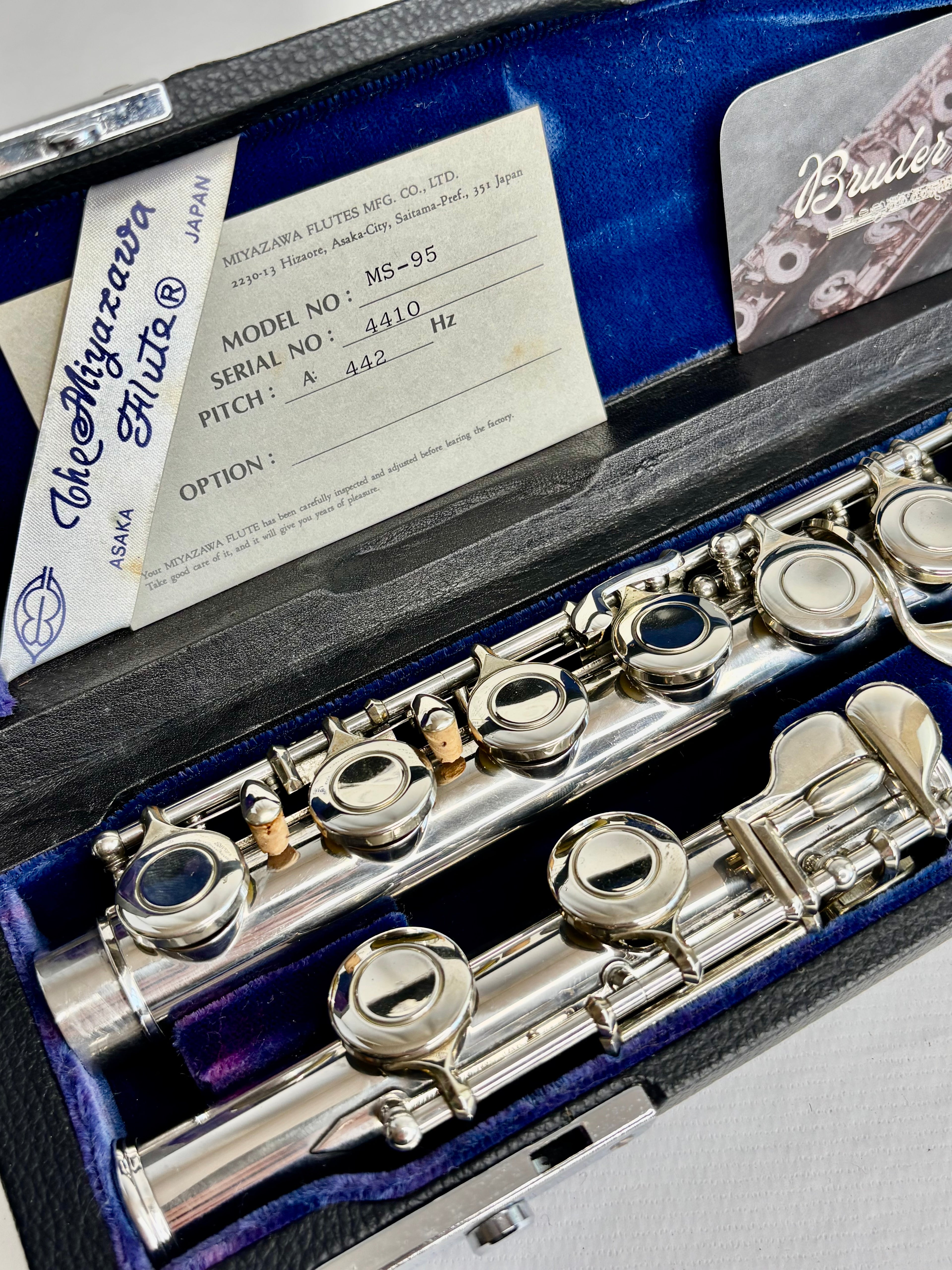 Flauta Transversal Miyazawa MS-95 Bocal em Prata Maciça - Made In Japan  #145