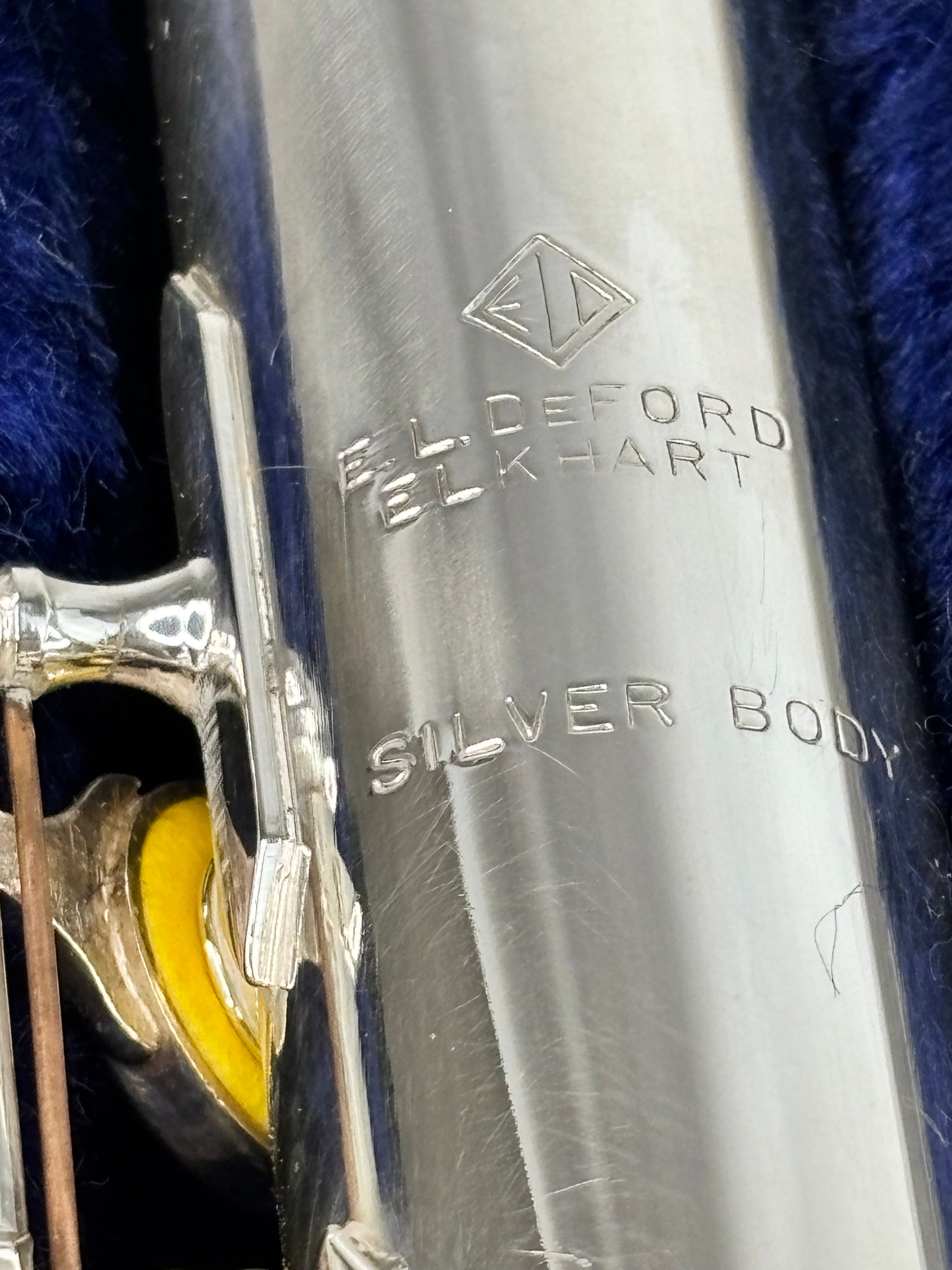 Flauta Transversal El Deford - Bocal + Tubo do Corpo em Prata Maciça - Made In Usa #105