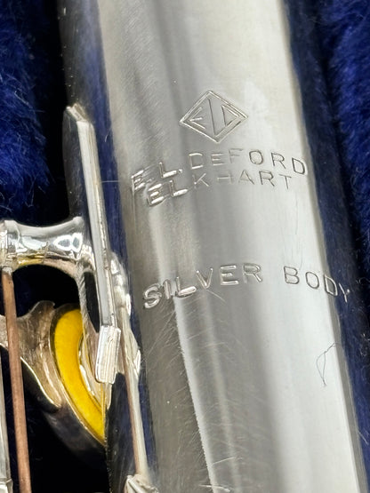 Flauta Transversal El Deford - Bocal + Tubo do Corpo em Prata Maciça - Made In Usa #105