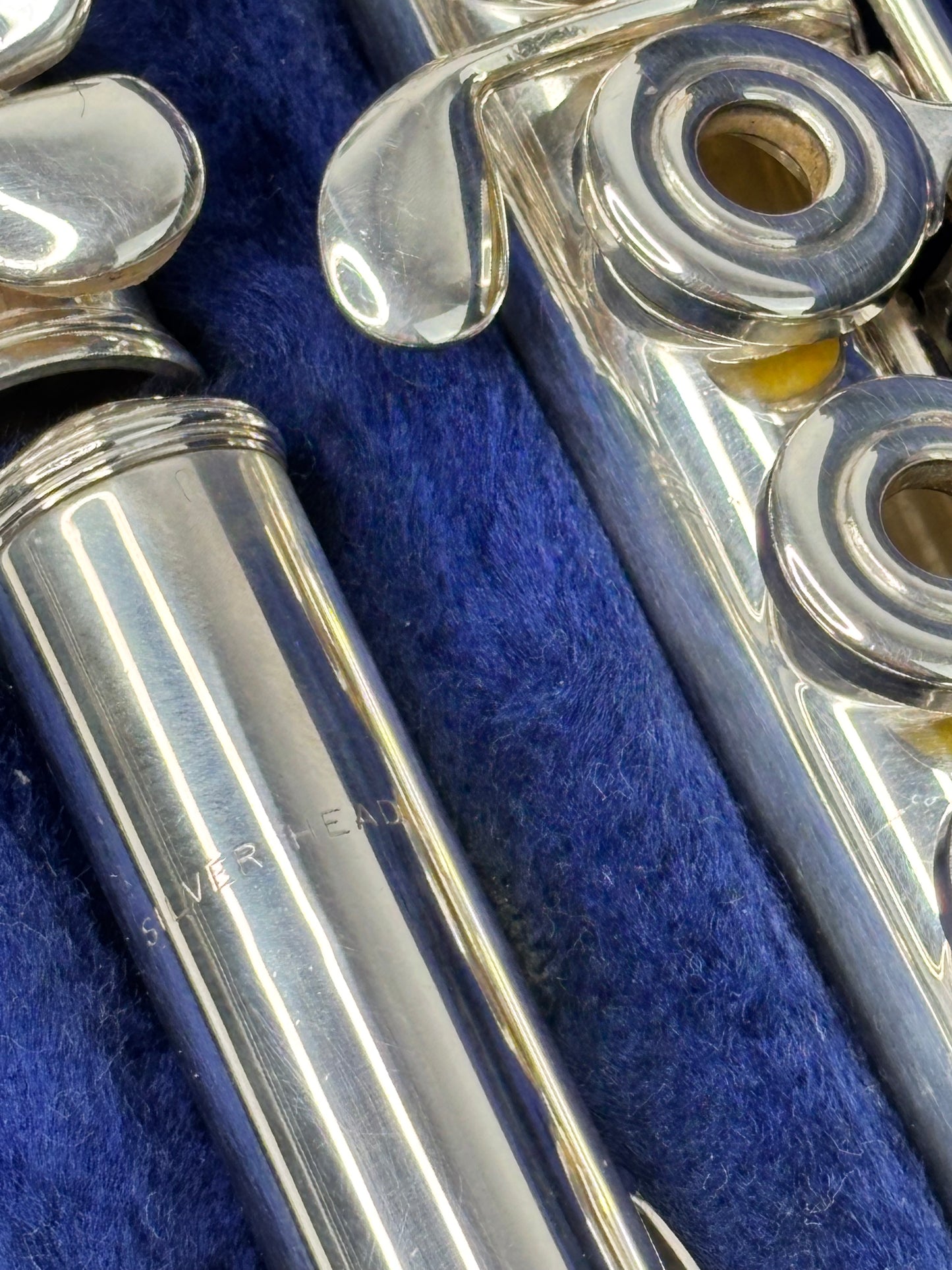 Flauta Transversal El Deford - Bocal + Tubo do Corpo em Prata Maciça - Made In Usa #105