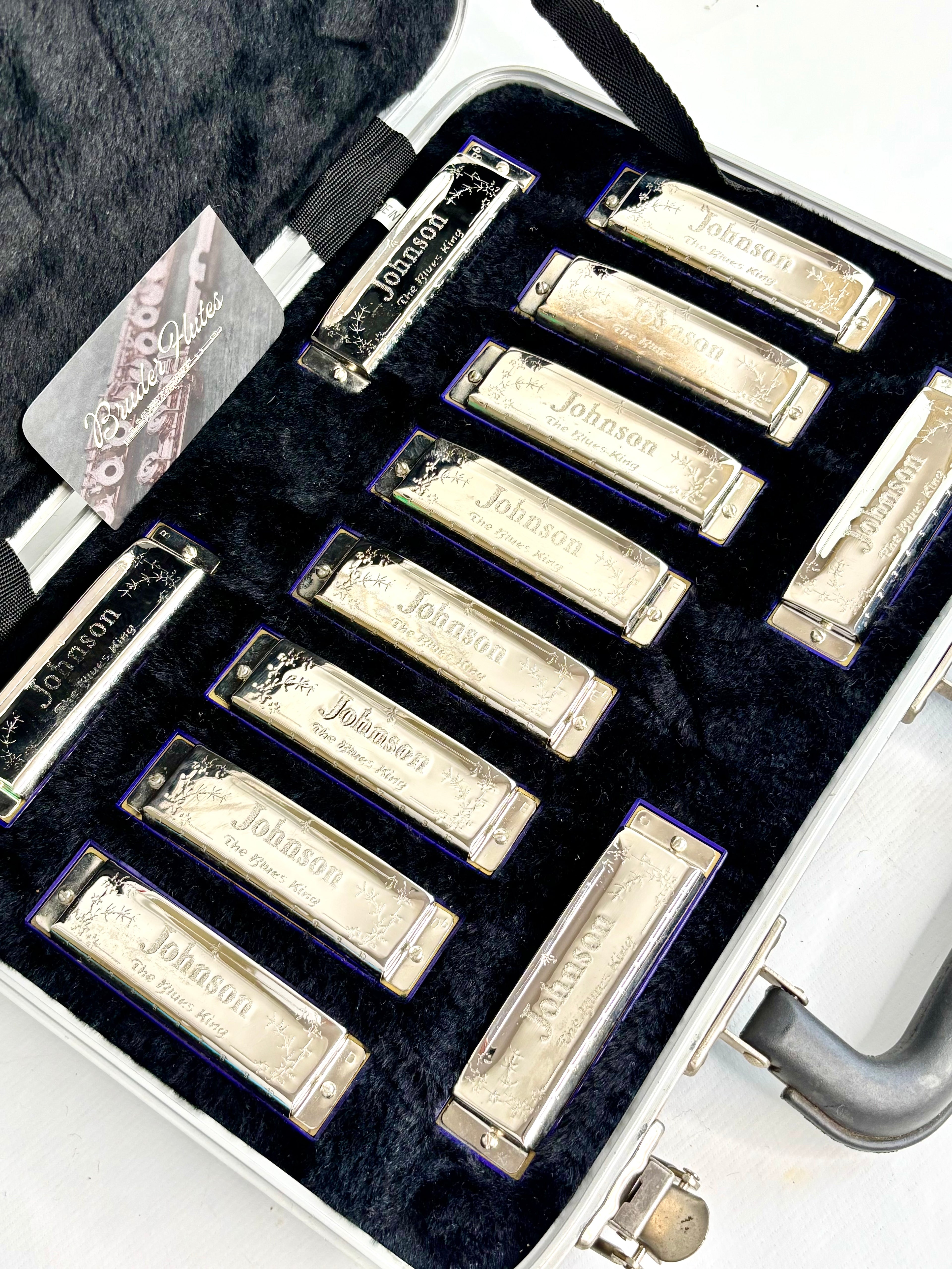 Kit De Gaitas Blues King Johnson - 12 Tonalidades  #74 C Níquel