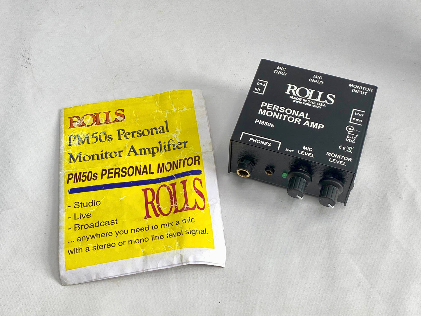 Rolls Amplificador Pessoal De Fone De Ouvido Pm50se Preto