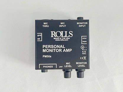 Rolls Amplificador Pessoal De Fone De Ouvido Pm50se Preto