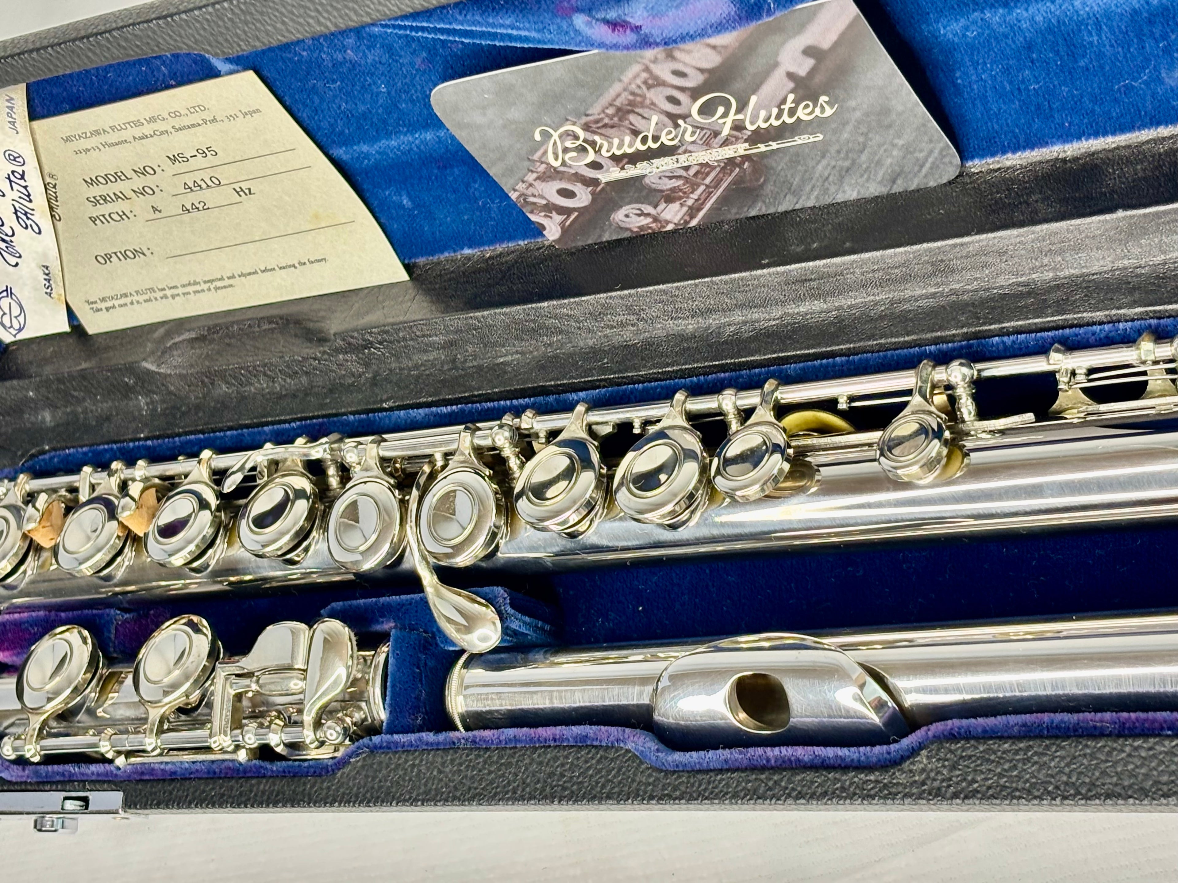 Flauta Transversal Miyazawa MS-95 Bocal em Prata Maciça - Made In Japan  #145