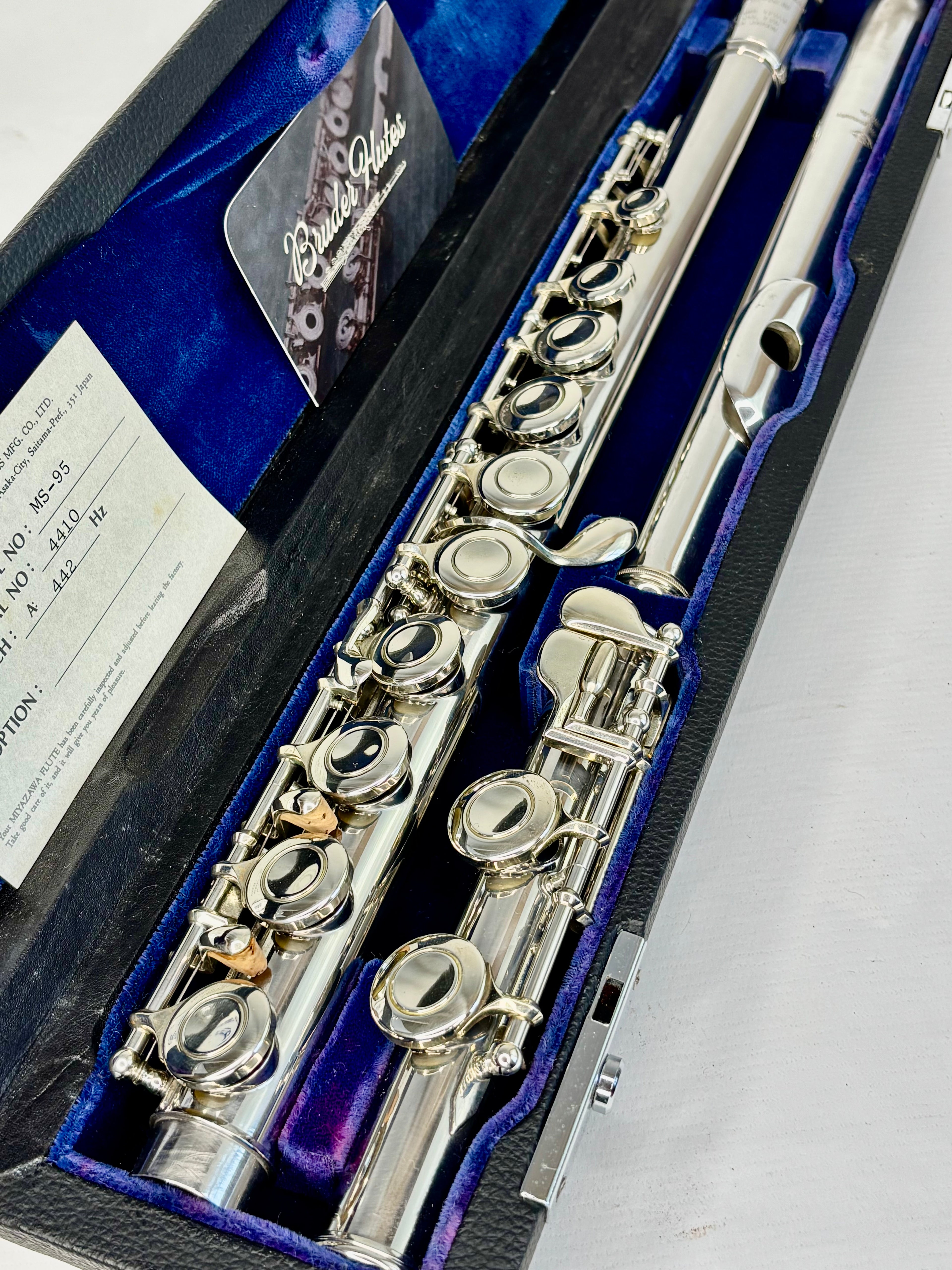 Flauta Transversal Miyazawa MS-95 Bocal em Prata Maciça - Made In Japan  #145