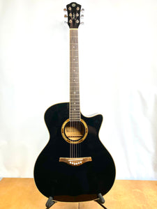 Violão Shelter Custon Hand Made - Eletroacústico - Usa #60 Preto Destro Rosewood