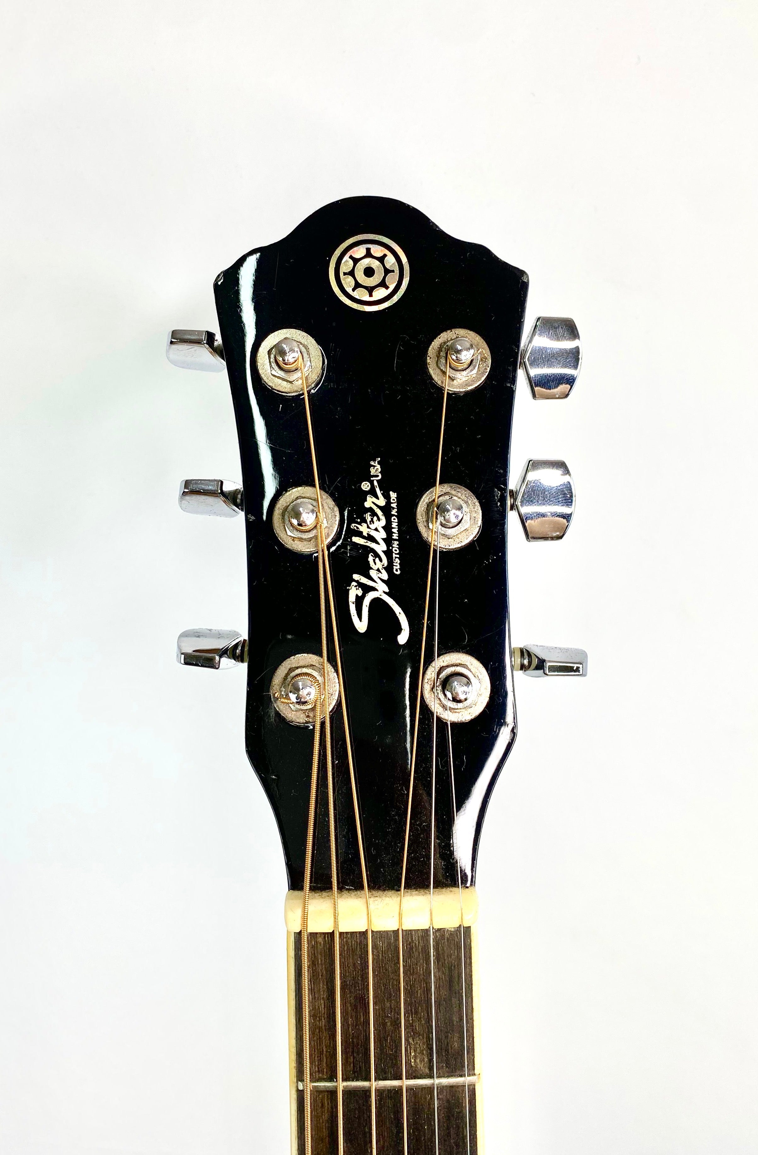 Violão Shelter Custon Hand Made - Eletroacústico - Usa #60 Preto Destro Pau-rosa