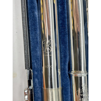 Flauta Transversal Buffet Crampon BC 6010 - Porta Lábio & Riser em Prata Maciça com banho de Ouro 18k - Made in England #167