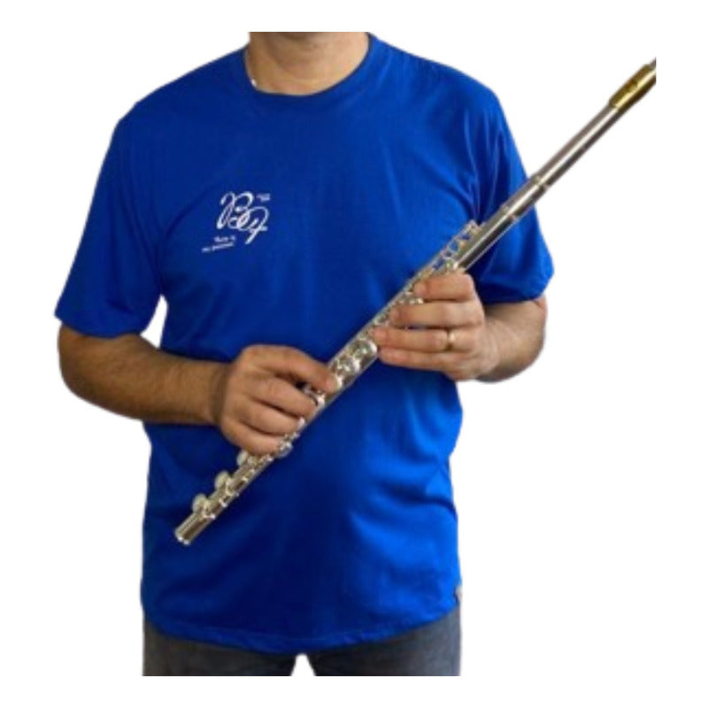 Camiseta Flauta Transversal Djalma Julliot Project - Azul - TAM G