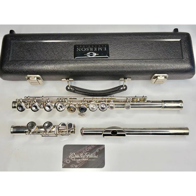 Flauta Transversal Emerson  E F 2 - Made In U S A  #92 Prata