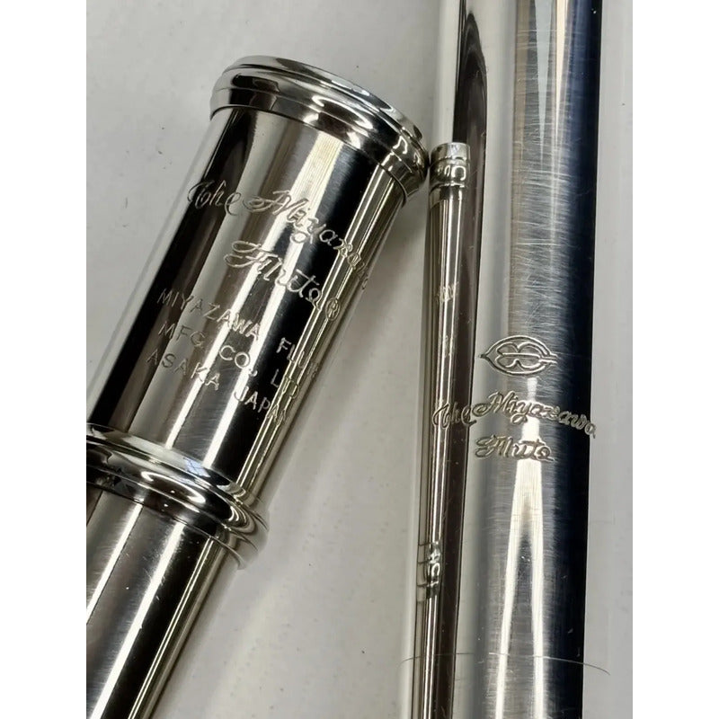 Flauta Transv Miyazawa Ms-95 Bocal Prata Made In Japan  #145 Prateado