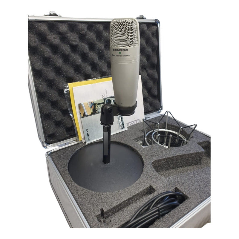Microfone Condensador Samsom C1ou Pro - Case Alumínio Prateado