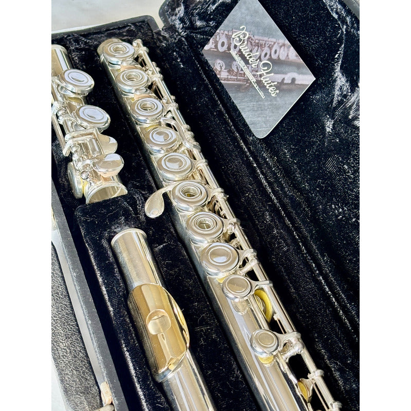 Flauta Transv El Deford  P Lábio Riser Prata + Ouro Usa #97 Prata