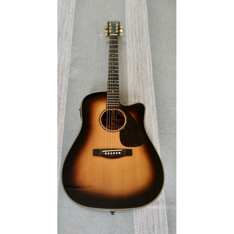 Violão Yamaha Dwx-7c Tbs / Eletroacústico Com Microfone + Hard Case Rígido