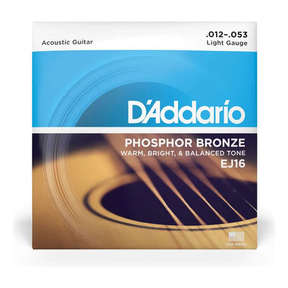 Encordoamento Violão Aço .012 D'addario Phosphor Bronze Ej16