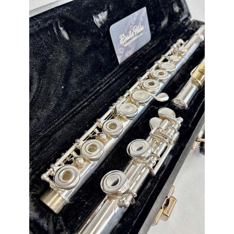 Flauta Transv El Deford  P Lábio Riser Prata + Ouro Usa #97 Prata