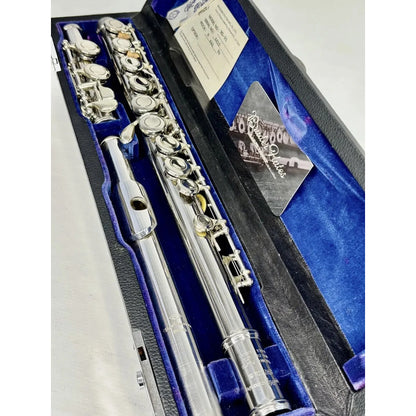 Flauta Transv Miyazawa Ms-95 Bocal Prata Made In Japan  #145 Prateado