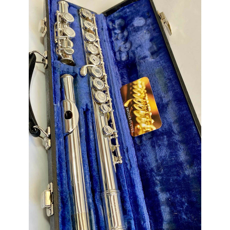 Flauta Transversal Emerson Alpha Porta Lab+riser Prata U S A Prata