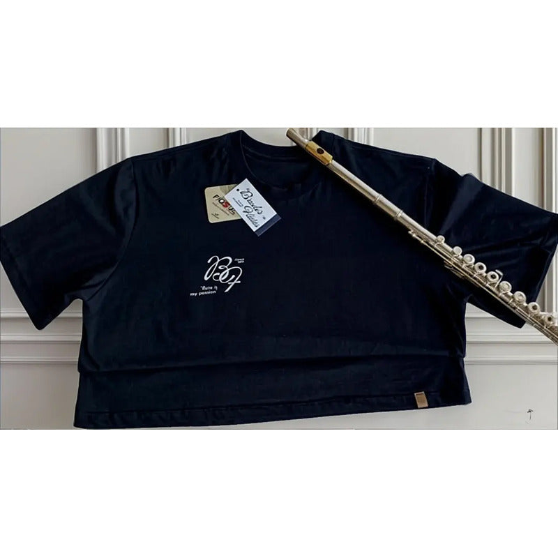 Camiseta Flauta Transversal Djalma Julliot - Project / Preto Preto Djalma Juliot Project M