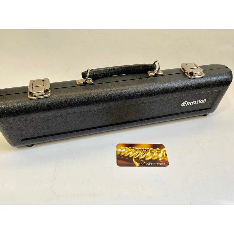 Flauta Transversal Emerson Alpha Porta Lábio+riser Prata #97 Prata