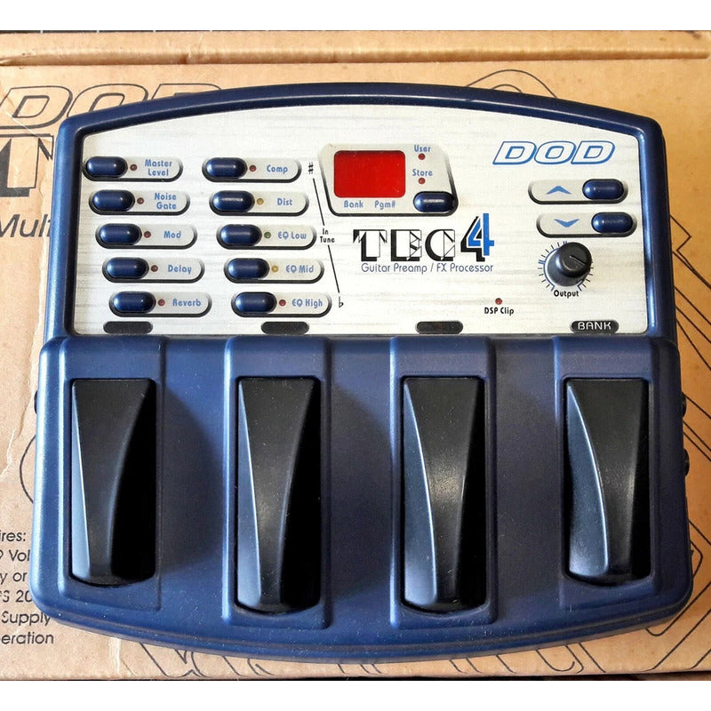 Pedaleira Dod Tec 4 - Multi Efeitos - U S A Azul