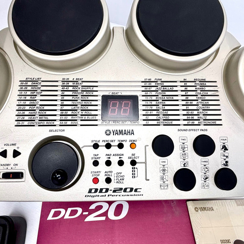 Bateria Eletronica Yamaha Dd-20c - Made In Japan Prata