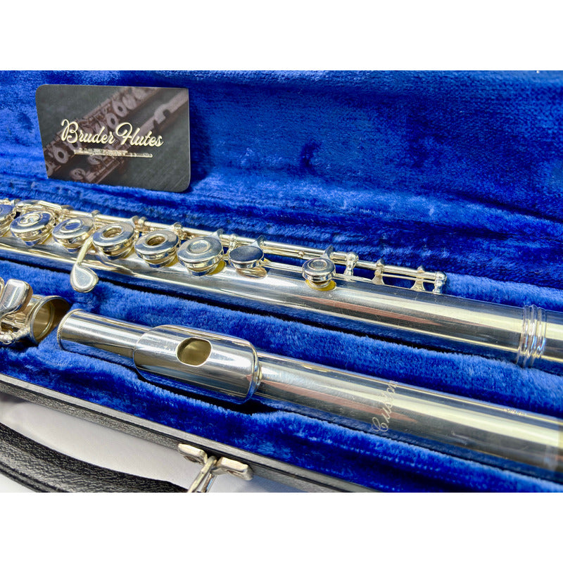 Flauta Transv Olds Na75 Fb / P. Lábio + Riser Prata Usa  #97 Prata