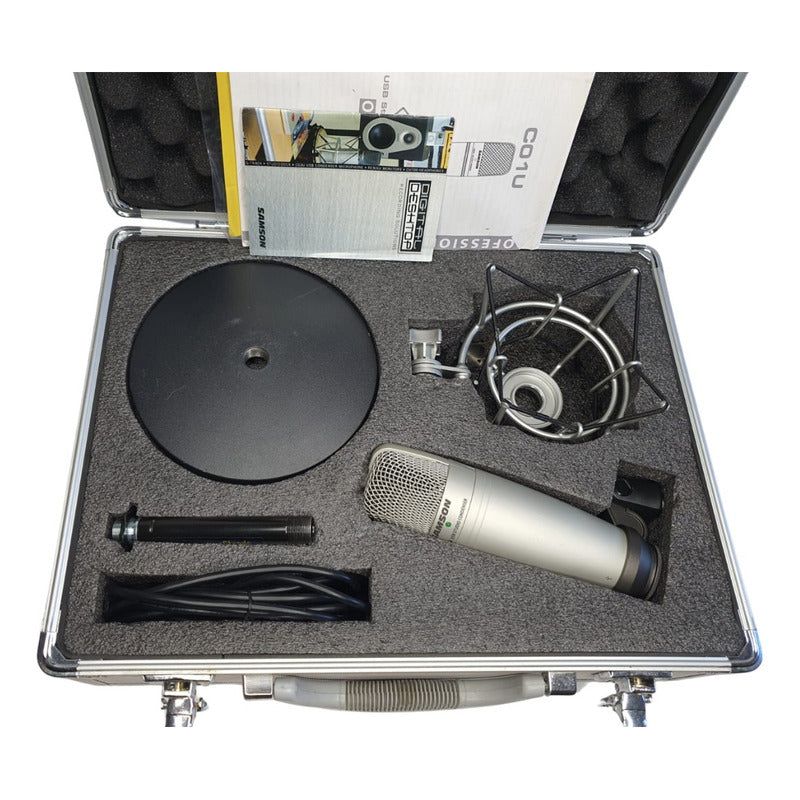 Microfone Condensador Samsom C1ou Pro - Case Alumínio Prateado