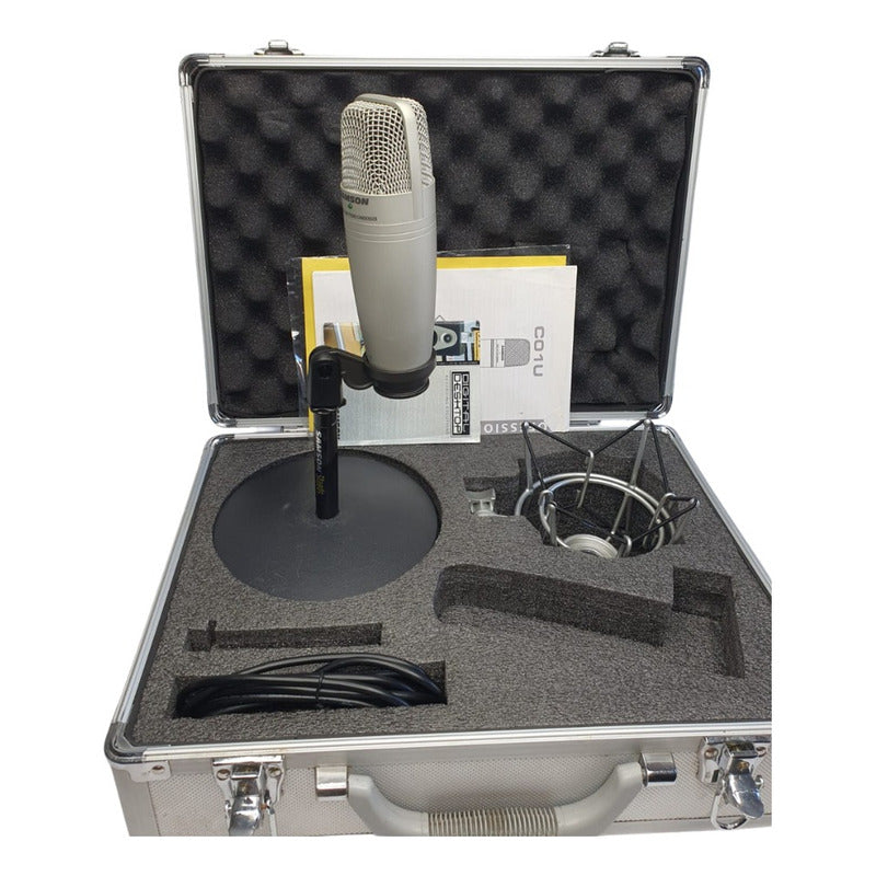 Microfone Condensador Samsom C1ou Pro - Case Alumínio Prateado