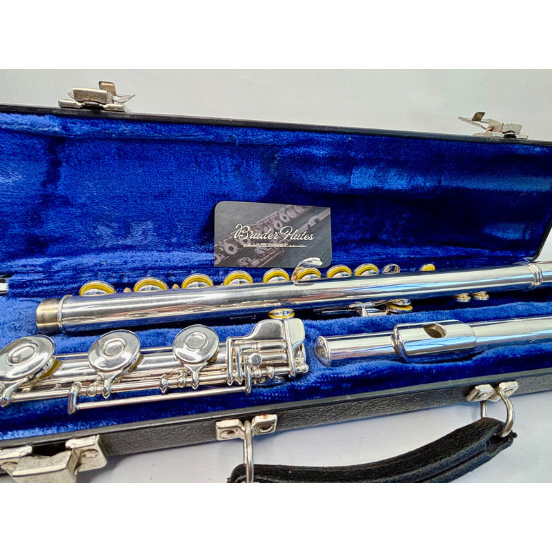 Flauta Transv Olds Na75 Fb / P. Lábio + Riser Prata Usa  #97 Prata