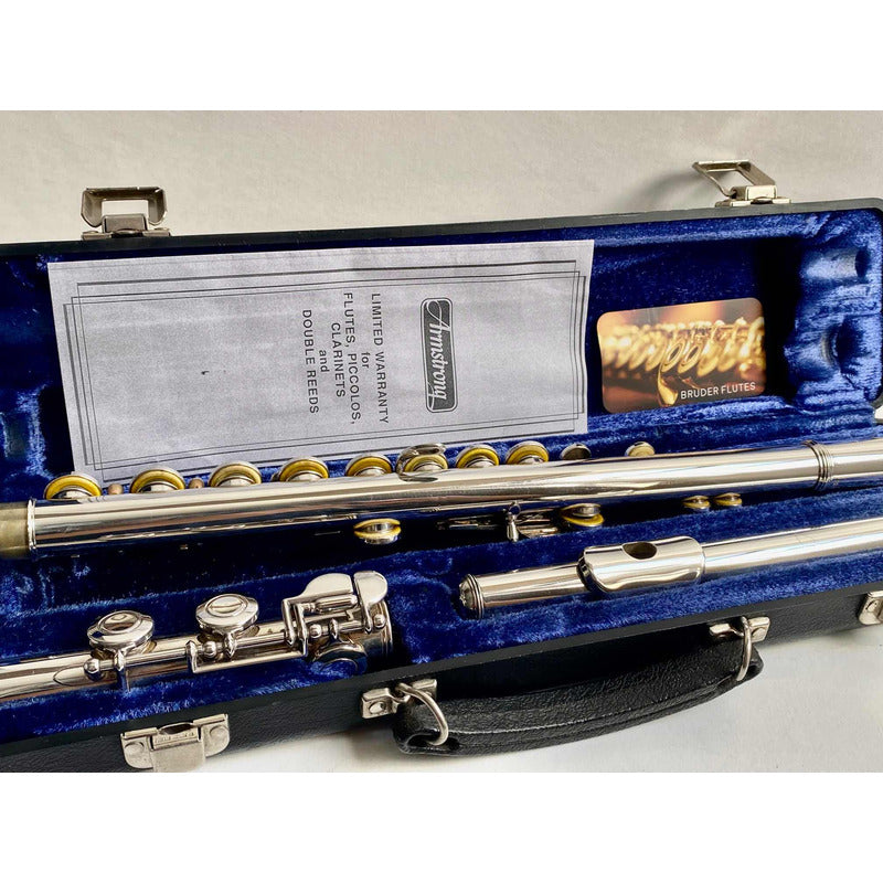 Flauta Transversal Armstrong 103 / Made In Usa #25 Prata