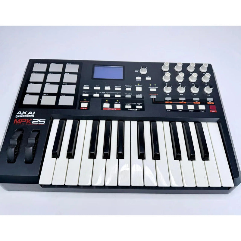 Teclado Controlador Midi Akai Mpk25 Com 25 Teclas Preto